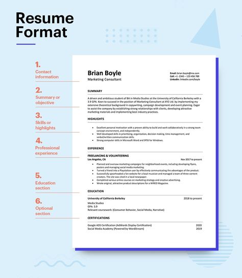 Deciding what resume format to use is extremely important if you want the employer to easily recognize that you are a match for the position. #resume #resumeformat #resumetips #resumedesign New Resume Format, Professional Resume Format, Internship Resume, Resume Building, College Resume, Resume Ideas, Chronological Resume, Nurse Resume, Best Resume Format