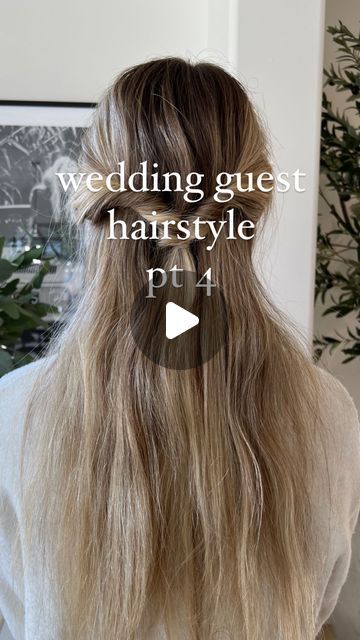 adison walker | hair stylist on Instagram: "wedding guest hairstyle pt 4  save & try🤍" Wedding Guest Hairstyles Straight Hair, Easy Hairstyles For Wedding Guest, Simple Wedding Guest Hair, Elegant Hairstyles For Medium Hair, Hairstyle For Wedding Guest, Hairstyles For Wedding Guest, Hair Wedding Guest, Wedding Guest Hair, Easy Wedding Guest Hairstyles