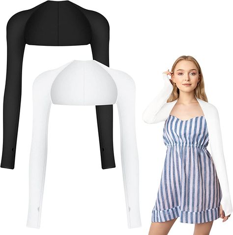 FUYIHGL2-Pack #FUYIHGL #2-PackBolero #2-Pack #BoleroShrugs #Bolero #ShrugsTop #Shrugs #Top| #Top #|White+Black, #| #White+Black,Arm #White+Black, #ArmSweater #Arm #SweaterKnit #Sweater #KnitBolero,Womens #Knit #Bolero,WomensBallet #Bolero,Womens #BalletGolf #Ballet #GolfShoulder #Golf #ShoulderShrug #Shoulder #Shrugwith #Shrug #withLong #with #LongSleeve... #Long #Sleeve... Arms For Women, Arm Sweater, Shoulder Shrug, Black Bolero, Knit Bolero, Arm Sleeve, Wearing Clothes, Sweater Knit, Shoulder Sweater