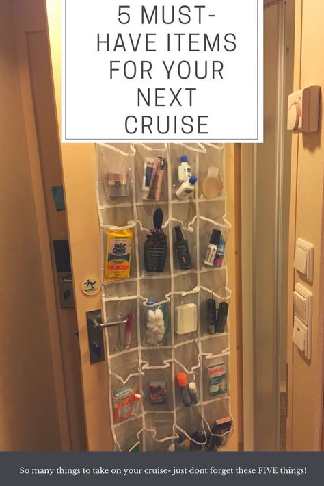 Cruise Rooms, Carnival Cruise Tips, Cruise Wardrobe, Cruise Hacks, Cruise Packing Tips, Carribean Cruise, Over The Door Organizer, Cruise Essentials, Packing List For Cruise