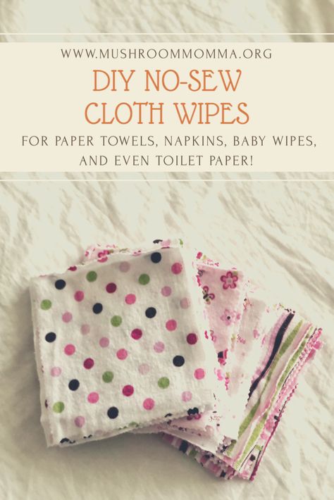 These easy to make no-sew cloth wipes are great to have on hand, and are so universal! Use them instead of paper towels, napkins, baby wipes, or even toilet paper! Wipes Diy, Diy Cloth Diapers, Cloth Baby Wipes, Reusable Baby Wipes, Diapering Essentials, Reusable Wipes, Cloth Diapering, Cloth Nappies, Cloth Wipes