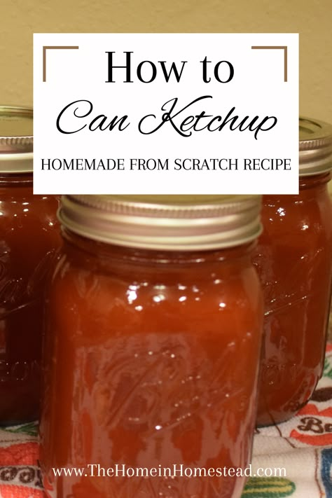 How To Make Catsup Homemade Ketchup, Home Canned Ketchup, Homemade Catsup For Canning, How To Can Ketchup, Homemade Ketchup Canning Recipe, Heinz Ketchup Recipe For Canning, Homemade Canned Ketchup, Canned Ketchup Recipe, Canning Homemade Ketchup