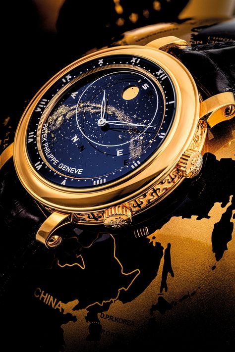 Patek Philippe Celestial, Patek Philippe Geneve, Patek Philippe Gold, Astronomical Watch, Sky Chart, Moon Watch, Timeless Watches, Patek Philippe Watches, Dream Watches