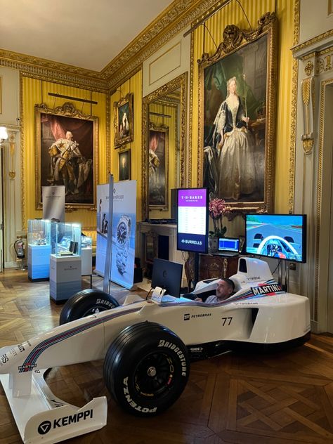 F1 events simulator hire with TH Baker F1 Simulator, Bachelorette House, Car Simulator, Formula 1 Cars, Racing Simulator, Mclaren Mercedes, Virtual Reality Headset, Formula 1 Car, Steering Wheels