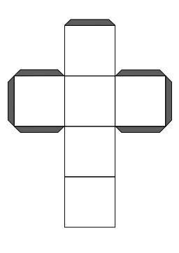 Patron de cube. Source : http://data.abuledu.org/URI/540324dd-patron-de-cube Patron Cube, Canadian Animals, Kaiju Paradise, Cube Pattern, Geometry, Dots, Pattern, Quick Saves