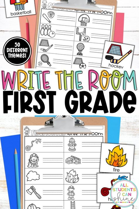 Writing Center Activities First Grade, Grade One Literacy Centers, Read The Room Activities, Writing Centers 2nd Grade, Write The Room First Grade, Sor Centers, Reading Activities First Grade, Writing Center First Grade, Writing Activities For First Grade