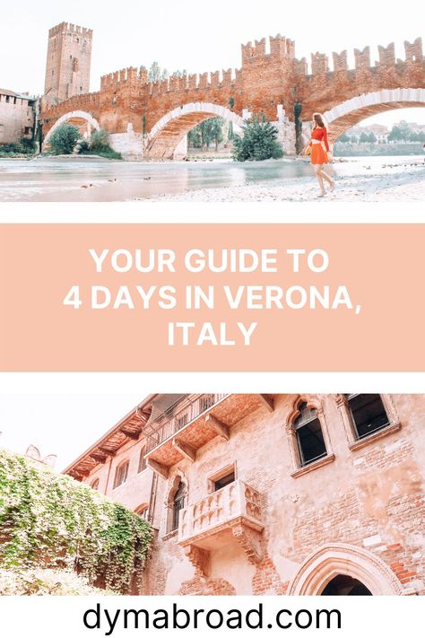 4 days in Verona is perfect. The city has so much to offer! If you follow this itinerary, you can make the most out of your time there! #verona #4days #itinerary #travelguide #travel Verona Itinerary, Interrail Europe, Italy Travel Outfit, Best Places In Italy, Italy Trip Planning, Verona Italy, European Travel Tips, Cities In Italy, Europe Itineraries