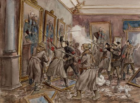 Russian Revolution 1917, Bolshevik Revolution, October Revolution, Russian Revolution, Socialist Realism, Winter Palace, Romanov Dynasty, Civil Wars, Soviet Art