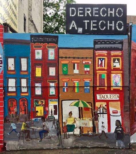 Spanish Harlem Aesthetic, Gentrification Art, Poetic Documentary, Paint Cardboard, Spanish Harlem, Success Academy, Harlem Nyc, East Harlem, Box Project