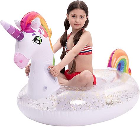 Beach Floaties, Summer Pool Party Decorations, Unicorn Floaties, Pool Floats For Kids, Unicorn Pool Float, Unicorn Float, Pool Toys For Kids, Swim Toys, Inflatable Float