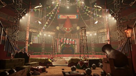 Travelling Circus Aesthetic, 1920s Circus Aesthetic, Circus Tent Interior, Circus Horror Aesthetic, Juggling Aesthetic, Carnival Concept Art, Circus Knife Thrower, Circus Environment, Circus Audience