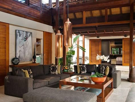 Modern Filipino House, Balinese Interior, Filipino House, Bali Style Home, Balinese Decor, Balinese Style, Bali Home, Bahay Kubo, Tropical House Design