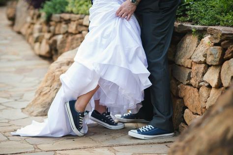 Bride and Groom Converse Low Key Wedding Ideas, Groom Converse, Wedding Converse Bride, Maroon Bow Tie, Business Photo Ideas, Groomsmen Black, Sneakers Photography, Groomsmen Shoes, Converse Wedding