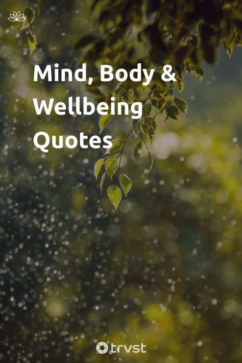 "Mind, Body & Wellbeing Quotes"- One of the most important aspirations of humans is general wellbeing. We all want to be in a good state, physiologically, and in our minds. Little wonder the wellness industry is doing well, with more people taking to exercising, dieting, meditation, and yoga; just anything to ensure their wellbeing.... #trvst #quotes #mind&body #health #wellbeing #wellness #meditation #humans #people #healthy #healthylife #begreat #togetherwecan Health And Wellness Quotes Funny, Health And Wellbeing Quotes, Holistic Wellness Quotes, Wellbeing Quotes Mindfulness, Wellness Motivation Quotes, Quotes About Health And Wellness, Body And Mind Quotes, Body Mind Soul Quotes, Be Mindful Quotes