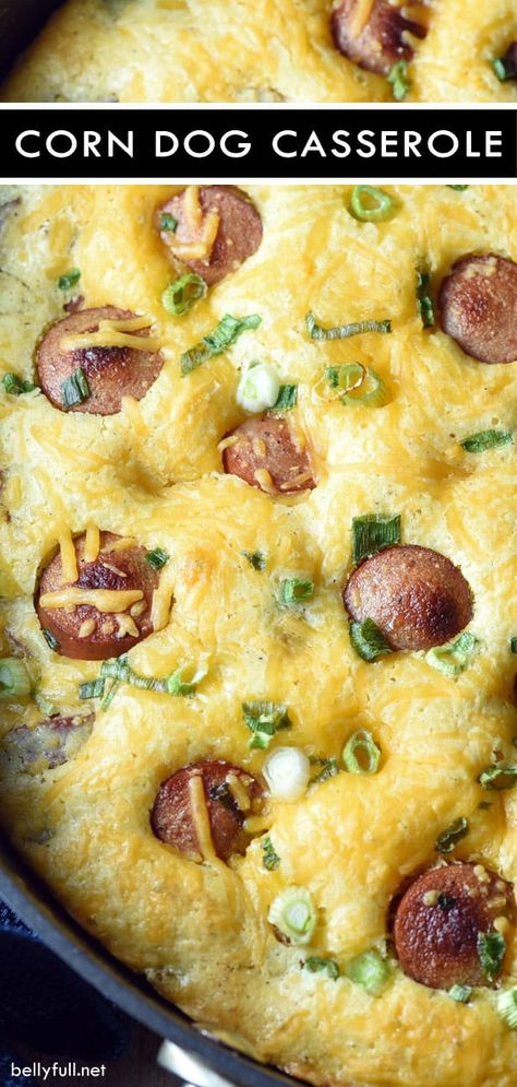 Corn Dog Casserole, Creamy Corn Bread, Hot Dog Casserole, Casserole Mexican, Mexican Cauliflower Rice, Mexican Cauliflower, Cornbread Casserole Recipe, Cornbread Casserole, Easy Main Dishes