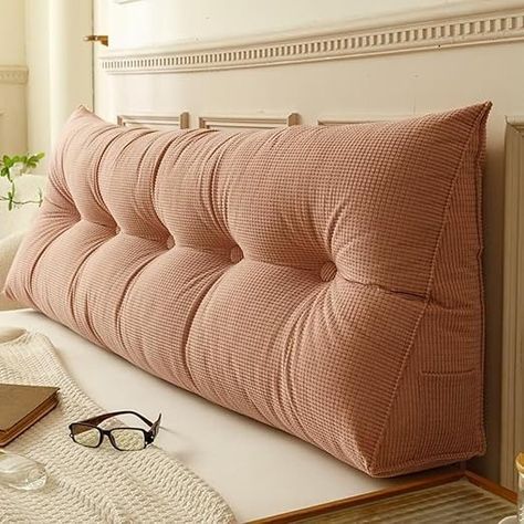 Amazon.com: UUluhao Large Triangular Headboard Pillow Blush Pink Wedge Bed Rest Reading Pillow Backrest Positioning Support Bolster Cushion for Gifts,39 * 7.87 * 19.68in : Home & Kitchen Daybed Pillows, Reading Bed, Headboard Pillow, Bed Backrest, Pillow Headboard, Large Headboard, Bed Wedge Pillow, Bed Rest Pillow, Bed Wedge