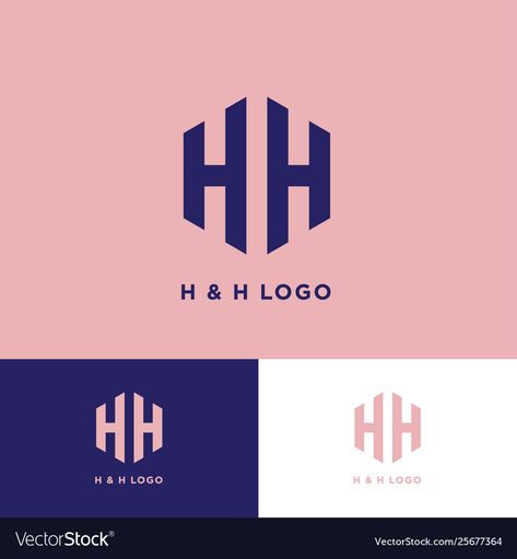 3 Letter Logo Design Ideas, Double Letter Logo, Double H Logo, Hh Logo Design, Hidden Hunger, H H Logo, Double A Logo, H Monogram Logo, 3 Letter Logo