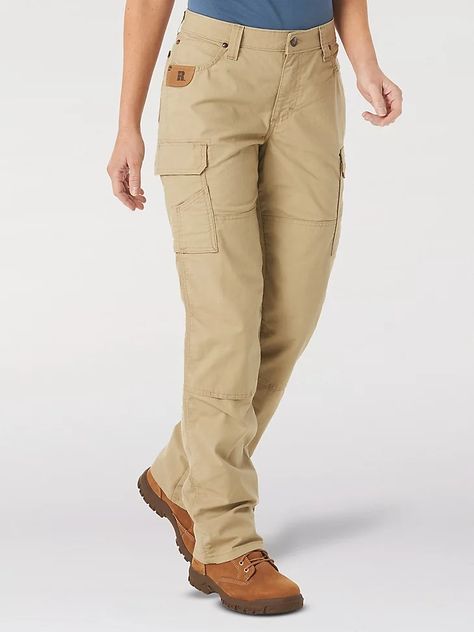 Women's Wrangler® RIGGS Workwear® Ripstop Ranger Slim Cargo Pant Women Work Pants Outdoor, Outdoor Work Clothes Women, Womens Construction Pants, Womens Construction Outfit, Field Work Outfit, Farm Work Outfit, Job Women, Women Construction, Empty Closet