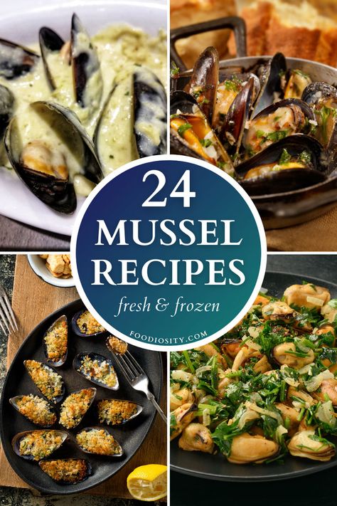 Explore the versatility of mussels with our diverse collection of 24 recipes, suitable for both fresh and frozen varieties. From classic steamed mussels in white wine sauce to exotic mussel curries and hearty mussel stews, each recipe brings out the unique flavor of this seafood. These dishes are perfect for a gourmet dinner or a casual meal, offering a range of flavors to suit any palate. Click to dive into these delicious mussel recipes and enjoy a taste of the ocean! Mussels In White Wine Sauce, Mussels Recipes, Mussels In White Wine, Mussel Recipes, Steamed Mussels, Mussels Recipe, Gourmet Dinner, White Wine Sauce, Hearty Stews