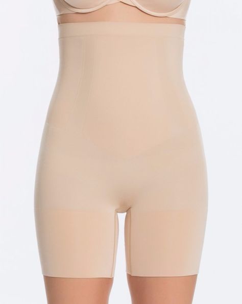 OnCore High-Waisted Mid-Thigh Short - | SPANX Arm Tights, Best Shapewear For Dresses, Shapewear For Wedding Dress, Shapewear For Dresses, Best Shapewear For Tummy, Best Shapewear, Flatten Tummy, Shapewear For Women, Mens Measurements