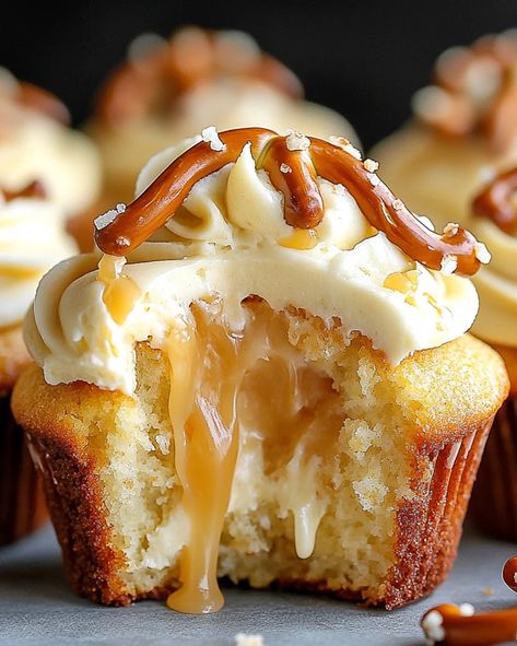 Salted Caramel Cream Cheese Cupcakes Recipe | Easy Guide - optimal recipes Cream Cheese Cupcakes, Salted Caramel Cupcakes, Caramel Cupcakes, Easy Cupcake Recipes, Caramel Cream, Cupcake Flavors, Cupcakes Recipe, Creamy Desserts, Cupcake Ideas