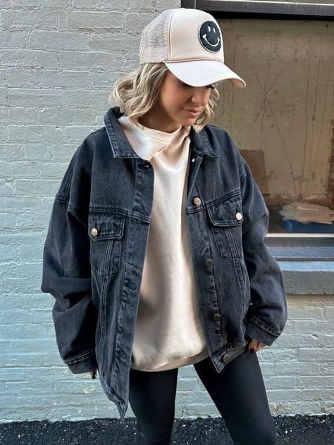 Outdoor Spring Outfit, Surfergirl Style, Mode Casual, Black Denim Jacket, Fall Fits, Mode Inspo, Fall Winter Style, Outfit Inspo Fall, Mom Outfits