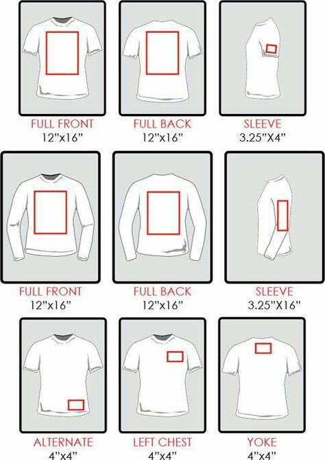 HTV sizing for shirts. How big do I make my image? Vinyle Cricut, Sublimacion Ideas, Idee Cricut, Logo Placement, Silhouette Tutorials, Customized Products, Vinyl Shirts, Diy Cricut, Silhouette Cameo Projects