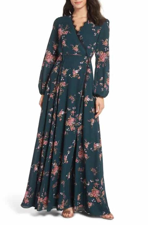 Product Image Floral Print Gowns, Long Sleeve Bridesmaid Dress, Long Dress Design, Printed Gowns, Muslim Fashion Dress, Muslim Fashion Outfits, Muslimah Fashion Outfits, Stylish Dresses For Girls, Frock Design