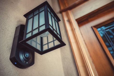 Porch Light With Hidden Camera: Kuna Security Camera Light Matching Lamps, Home Security Ideas, Security Camera Hidden, Outdoor Security Lighting, Lamps Aesthetic, Video Security, Home Security Tips, Diy Home Security, Wireless Home Security Systems