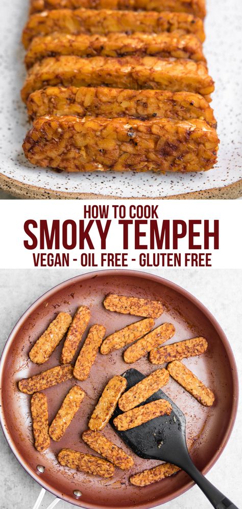 Learn how to cook Tempeh using this simple and fool-proof method! It's tasty, it's hearty, and it's packed with plant-based protein and flavor. #tempeh #howtocooktempeh #vegetarian #vegan #smoketempeh #easytempeh #mealprep via frommybowl.com Tempeh Recipes Vegan, Vegan Tempeh Recipes, How To Cook Tempeh, Vegan Tempeh, Tempeh Recipes, Vegan Bacon, Oil Free Vegan, Fool Proof, Vegetarian Breakfast