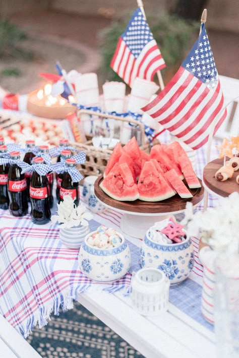 Red White And Two, Desserts Drinks, Memorial Day Party, Fourth Of July Party, 6 Birthday, Forth Of July, Fourth Of July Food, Fourth Of July Decor, July Fourth