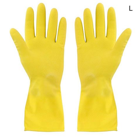 Household Dish-Washing Rubber Gloves Latex Waterproof Housework Gloves - Walmart.com - Walmart.com Dish Gloves, Yellow Gloves, Dishwashing Gloves, Latex Gloves, Rubber Gloves, Disposable Gloves, Kitchen Gloves, Cleaning Gloves, Cleaning Dishes