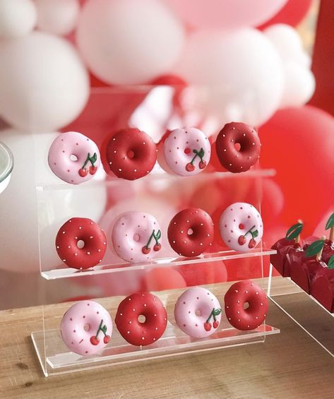 Cherries And Bows Party, Shes The Cherry On Top Bridal Shower Theme, Cherries Birthday Theme, Shes The Cherry On Top Theme, Birthday Cherry Theme, Baby Shower Cherry Theme, Cherry On Top First Birthday, Cherry Bday Theme, Cherry 1st Birthday Party