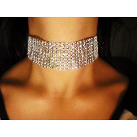 Diamond Rhinestone Choker 8 Rows, Thick, Silver, Sparkly, Glitter,... ($11) ❤ liked on Polyvore featuring jewelry and necklaces Handsome Black Boy, Thick Silver Necklace, Classy Necklaces, Jewelry Necklaces Silver, Choker Necklace Silver, Classy Necklace, Diamond Circle Pendant, Sparkly Necklace, Thick Chain Necklace