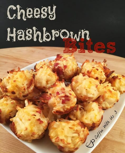 Cheesy Hashbrown Bites are a wonderful appetizer with cheese, bacon and potatoes. Great for an appetizer dinner or a party. Hashbrown Bites, Southern Recipes Dinner, Bacon And Potatoes, Potluck Favorites, Cheesy Hashbrown, Appetizer Dinner, Hamilton Wedding, Breakfast Appetizers, Breakfast Bites