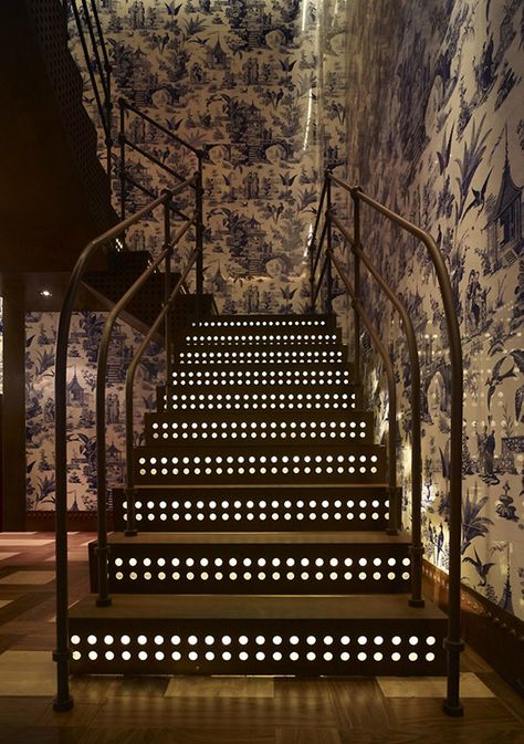 A step up for interiors: Top metal staircase designs | Arrow Metal Rustic Italian, Stair Handrail, Stair Lighting, Interior Stairs, Stairway To Heaven, Restaurant Interior Design, Staircase Design, Stairs Design, Restaurant Interior