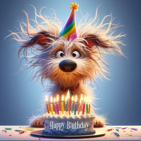 Happy Birthday Dogs Funny, Happy Birthday Dogs Wishes, Happy Birthday Animals, Funny Happy Birthday Images, Happy Birthday Wishes Pics, Birthday Wishes Pics, Funny Happy Birthday Wishes, Happy Birthday Dog, Birthday Greetings Friend