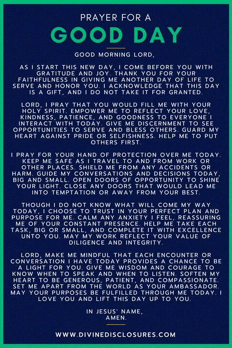 Prayer For A Good Day Prayer For Good News, Prayer For A Good Day At Work, Morning Prayers To Start Your Day Women, New Day Prayers, Prayers For A Good Day, Prayer For A Good Day, Morning Prayers To Start Your Day, New Week Prayer, Daily Prayers Mornings