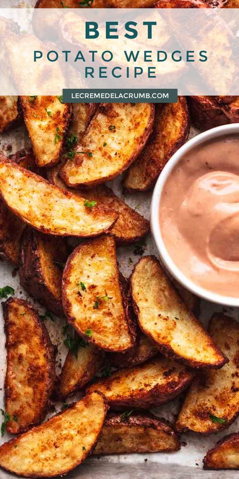 Bake Potatoes In Oven, Potato Wedges Crispy, Best Potato Wedges, Baked Potatoes In The Oven, Homemade Potato Wedges, Oven Baked Potato, Seasoned Potato Wedges, Potatoes In The Oven, Baked Potato Wedges