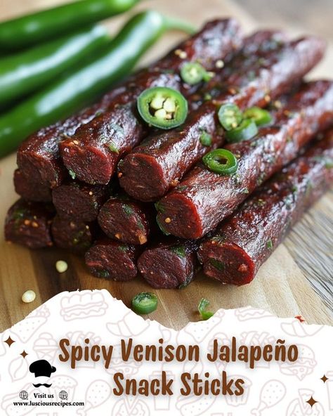 Easy recipes Venison Snack Stick Recipe, Venison Snack Sticks, Snack Stick Recipe, Deer Jerky Recipe, Venison Jerky Recipe, Jerkey Recipes, Venison Sausage Recipes, Deer Jerky, Pepperoni Sticks