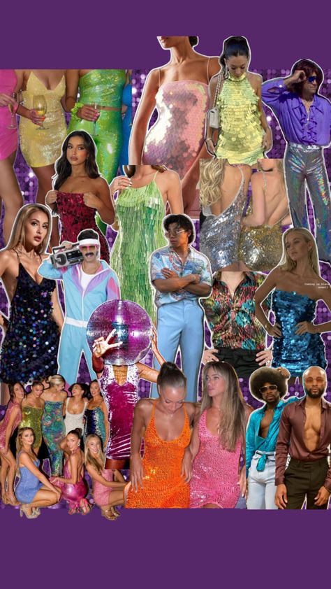 party disco Funky Club Outfits, Golden Disco Party, 70s Disco Party Aesthetic, Space Disco Outfit, Disco Birthday Outfit, 80 Disco Party Outfit, 70s Disco Theme Party Outfit, 70 Disco Party Outfit, Disco Aesthetic Outfit