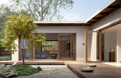 Japandi Exterior, Scandinavian House Design, Zen Minimalism, Japandi Modern, Japandi House, Japanese Elements, Tiny House Exterior, Minimalist Japanese, Japandi Living