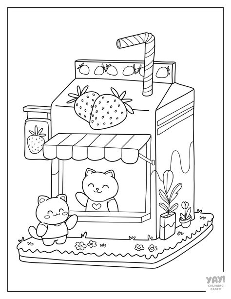 Cute And Easy Coloring Pages, Bold Coloring Pages For Adults, Easy Cute Coloring Pages, Boba Chibi, Coloring Papers For Kids, Easy Drawings To Color, Free Coloring Pages Printables Adults, Printable Drawings To Color, Cute Coloring Pages Easy