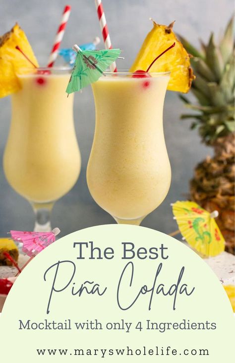 Best Pina Colada Recipe Non Alcoholic, Mocktails Non Alcoholic Pina Colada, Non Alcoholic Cocktails Summer, Pins Colada Mocktail, Best Virgin Pina Colada Recipe, Mocktail Pina Colada, Virgin Pina Colada Recipe Non Alcoholic, Pina Colada Mocktail Recipe, Easy Pina Colada Recipe Non Alcoholic