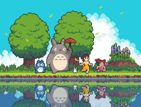 Pixilart - Free Online Art Community and Pixel Art Tool Pixel Gif, Personajes Studio Ghibli, Drawing Application, Piskel Art, Pixel Art Background, Pixel Animation, Arte 8 Bits, 8bit Art, Pixel Drawing