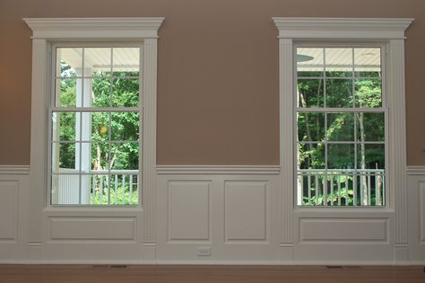 waynes coating designs | Wainscoting America's Pediment Head and Fluted Pilaster Trim Options ... Raised Panel Wainscoting, Waynes Coating, Panel Wainscoting, Wainscoting Living Room, Wainscoting Nursery, Wainscoting Hallway, Wainscoting Kitchen, Interior Window Trim, Wainscoting Bedroom