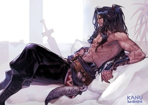 Novel Game, 다크 판타지, Long Black Hair, Anime Men, Male Characters, Male Character, Arte Fantasy, Hot Anime, Boy Art