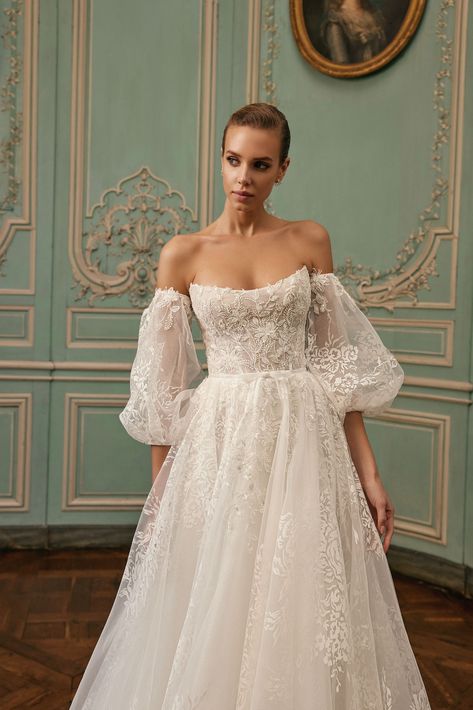 Daria Karlozi, Fluffy Top, Wedding Lace Dress, Ivory Bridal Gown, Design Article, Wedding Trends 2024, Wedding Wows, Evening Dresses Wedding, Tulle Wedding Dresses