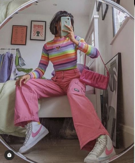 Casual Kidcore Outfits, Bright Indie Outfits, Acidwave Aesthetic Outfit, Kidcore Pastel Outfit, Acid Pixie Aesthetic Outfits, Kidcore Outfits Aesthetic, Colorful Indie Outfits, Decora Outfits Aesthetic, Weirdcore Outfits Aesthetic