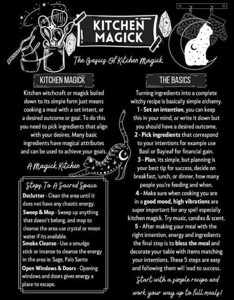 Kitchen Witch Outfit, Kitchen Magick, Herbal Witch, Wicca Recipes, Kitchen Witch Recipes, Witch Herbs, Magic Spell Book, Witch Spirituality, Kitchen Witchery